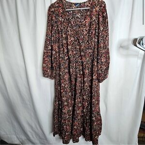 Old navy black floral dress